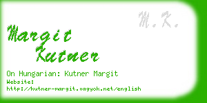 margit kutner business card